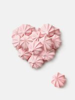 Pink meringue heart