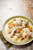 Blanquette de veau (Traditionelles Kalbsfrikasse, Frankreich)