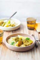 Kalbfleisch-Tajine mit Birnen