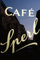 Coffee house sign, Cafe Sperl, Vienna, Austria