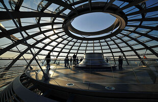 Inside the dome, Reichstag building, Berlin, Germany