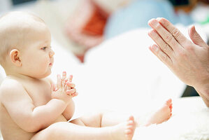 Baby clapping hands, Vienna, Austria