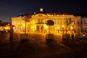 Palace of Prince-Bishops at night, Liege, Wallonia, Belgium