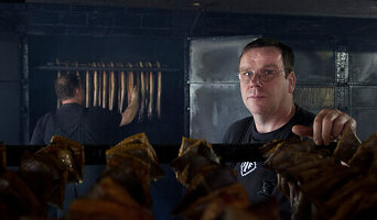 Smokehouse Thurow with owner Joachim Thurow, oldest smokehouse in Vorpommern, Freest, Mecklenburg-Vorpommern, Germany