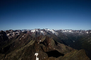 View from the summit of Habicht to the south-west, Habicht (3277 m), Stubai Alps, Tyrol, Austria