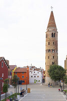Campanile of Caorle, Campanile del Duomo, chruch tower, Caorle, Region Veneto, Adriatic, Italy, Europe
