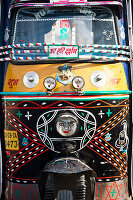 Painted motor rikscha in Haridwar, Uttarakhand, India