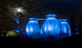 Clarification plant, sewage plant, Clarification plant near Bottrop, North Rhine-Westphalia, Germany