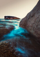 Long Exposures at blowhole in Bicheno, Tasmania