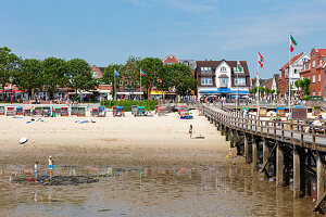 Jetty, beach, Wyk, Föhr, Scheswig-Holstein, Germany