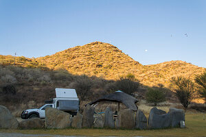 Nicely laid out campsite north of Windhoek, Namibia