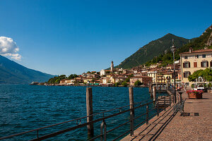 The lakeside of Limone sul Garda, a tourist destination much appreciated by tourists from all over the world. Brescia. Lombardia. Italy