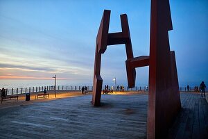 'Construccion Vacia' by Jorge Oteiza,Paseo Nuevo,Donostia,San Sebastian,Gipuzkoa,Basque Country,Spain,Europe