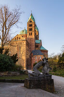 UNESCO Welterbe Dom zu Speyer in der Abenddämmerung, Speyer, Rheinland-Pfalz, Deutschland, Europa