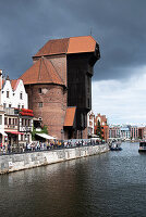 Historical port crane in Gdansk, built in the 15th century