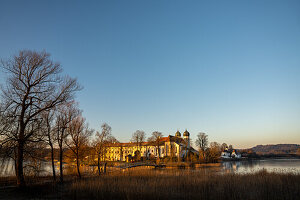 Seeon Monastery in winter without snow