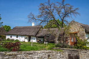 Thatched farm in Tihany at Lake Balaton, Veszprém County, Hungary