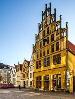 Bürgerhäuser am Alten Markt, Crüwell-Haus, Altstadt, Bielefeld, Teutoburger Wald, Nordrhein-Westfalen, Deutschland