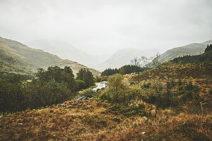 Berge von Glen Navis, Landschaft im Herbst, Highlands, Schottland, Vereinigtes Königreich