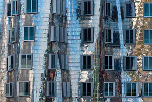 Gehry-Bauten, Medienhafen, Neuer Zollhof, Düsseldorf, Nordrhein-Westfalen, Deutschland, Europa