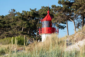 Leuchtturm Gellen, Kernzone Nationalpark Vorpommersche Boddenlandschaft, Insel Hiddensee, Mecklenburg-Vorpommern, Deutschland
