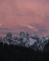 Shining sky in the Dolomites, Toblach, South Tyrol