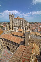 Blick auf die Kathedrale Saint-Just, Narbonne, Département Aude, Okzitanien, Frankreich