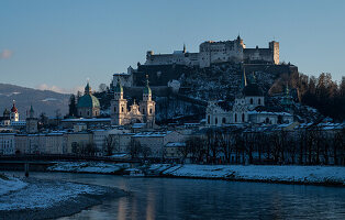 Salzburg's old town in winter, Austria