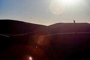  Africa, Morocco, Zagora, Sahara, Erg Lehoudi, man alone in the desert 