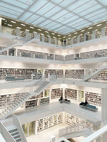  City Library at Mailänder Platz, Stuttgart, Baden-Württemberg, Germany 