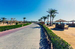  Promenade in Soma Bay, a peninsula in Egypt and also a bay of the Red Sea, popular tourist destination 