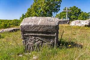 Stecci, mittelalterliche Grabsteine in einer Nekropole bei Cista Velika, Kroatien, Europa 