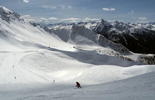 Piste im Skigebiet Kals am Großglockner, Ost-Tirol, Österreich