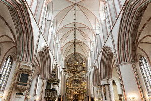  Interior view, St. Peter&#39;s Church, Buxtehude, Altes Land, Lower Saxony, Germany 