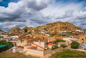  Guadix, largest collection of cave dwellings, in tuff, 1400. displaced Jews, then gypsies, today chic for everyone, province of Granada, Spain 