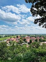  View from the vineyard to Hitzacker, Lower Saxony, Germany 