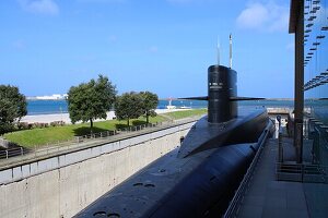  World&#39;s largest submarine in the Cité de la Mer, Cherbourg, France 