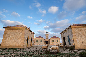  Leuchtturm am Kap Punta Nati, Ciutadella, Menorca, Balearen, Spanien 