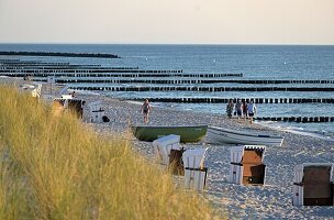  Beach at the Baltic Sea resort of Ahrenshoop, Fischland-Darß, Mecklenburg-Western Pomerania, Germany 