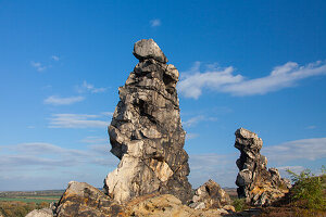  Teufelsmauer, Mittelstein, rock formation, Harz foreland, Saxony-Anhalt, Germany 