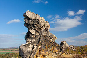  Teufelsmauer, Mittelstein, rock formation, Harz foreland, Saxony-Anhalt, Germany 