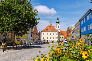 Marktplatz in Rotthalmünster in Niederbayern in Deutschland