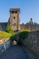 Altes Stadttor und Reichsburg, Cochem, Mosel, Rheinland-Pfalz, Deutschland