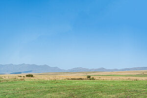 Rural landscape with canyon and river close to Tsalka town in Shida Kartli region in Georgia