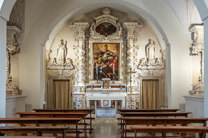 Interior of the Cappella di San Gregorio Taumaturgo inside the Seminary Palace (Palazzo del Seminario) in Lecce, Puglia, Italy.