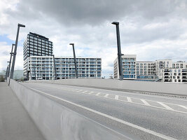  The Baakenhafen Bridge in Hamburg&#39;s Hafencity, Hamburg, Germany, Europe 