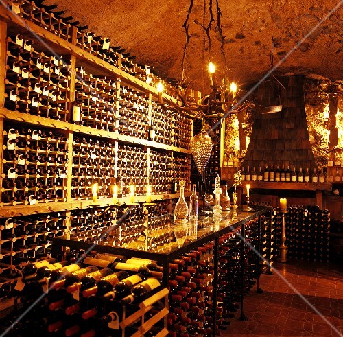 Wine Cellar Tasting Room In Schloss License Images