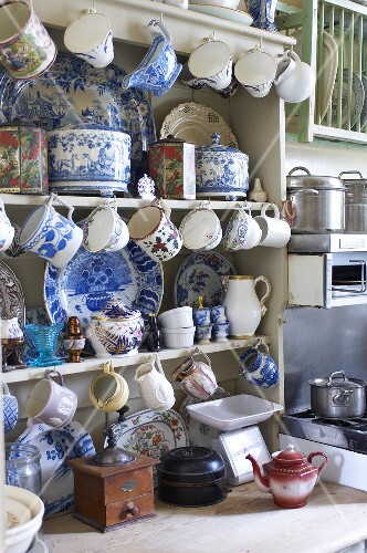 A Kitchen Dresser With Old Fashioned License Images